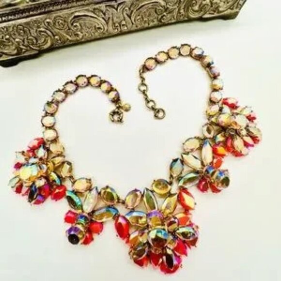 J Crew Crystal Statement Necklace WOW - Picture 10 of 10